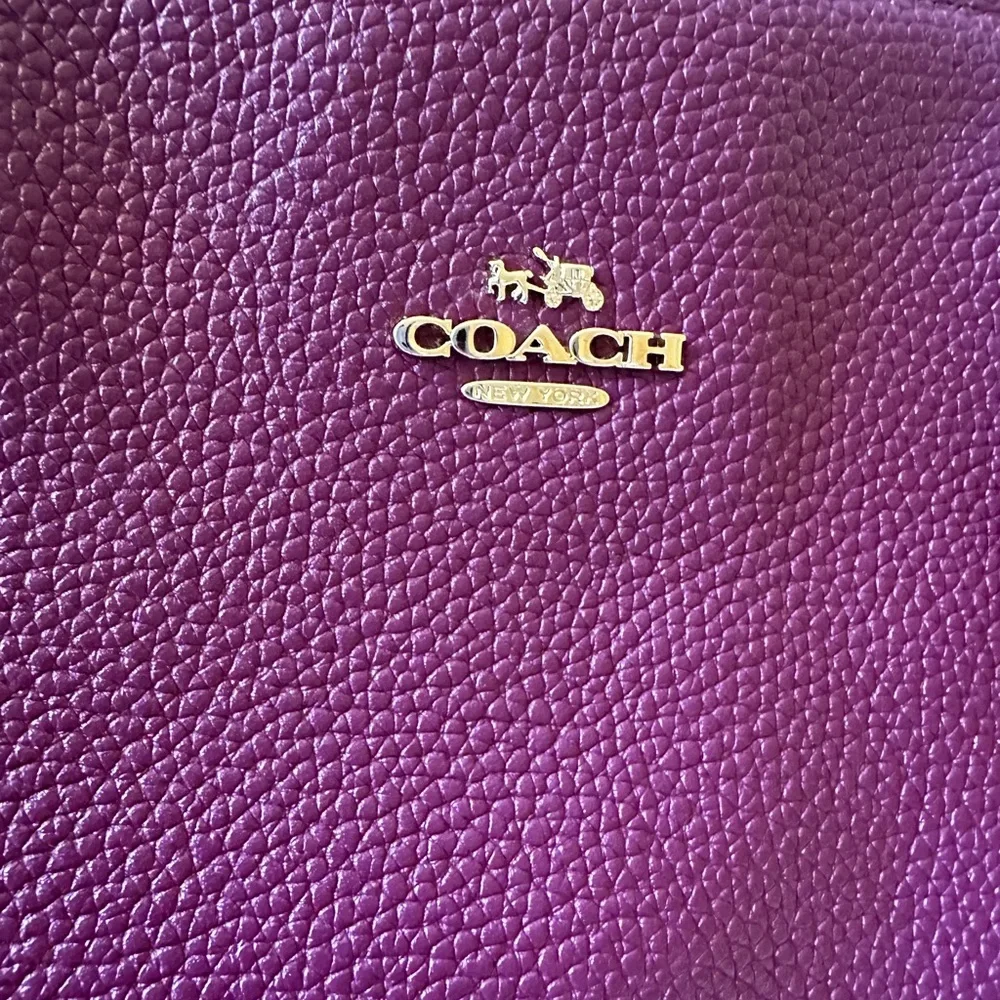 COACH Women's Pebbled Small Sophia Tote #36604 Dust Bag. Color Plum